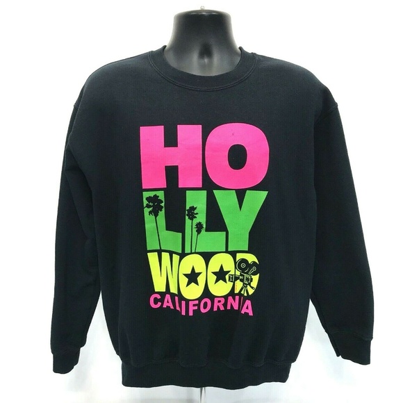 Gildan Other - HOLLYWOOD Neon VINTAGE 90's Sweatshirt Mens Size M Gildan Other - HOLLYWOOD Neon VINTAGE 90's Sweatshirt Mens Size M
